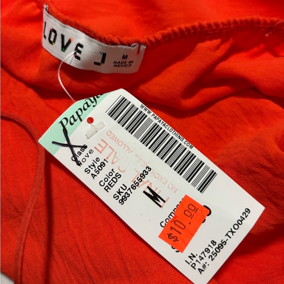 orange cropped tank top - Picture 3 of 3